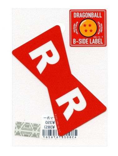 Dragon ball sticker red ribbon - red,